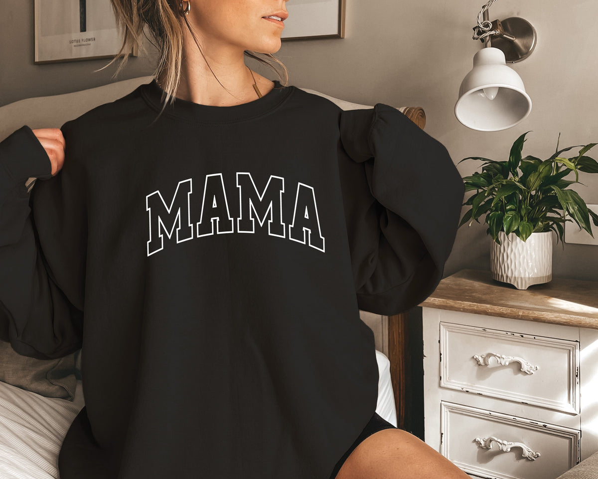 Mama Sweatshirt, Mother&#39;s Day Jumper, Mama Est Sweatshirt, Mothers Day Gift, Mama Gift, Mum Life Jumper, New Mum Gift, Varsity Print