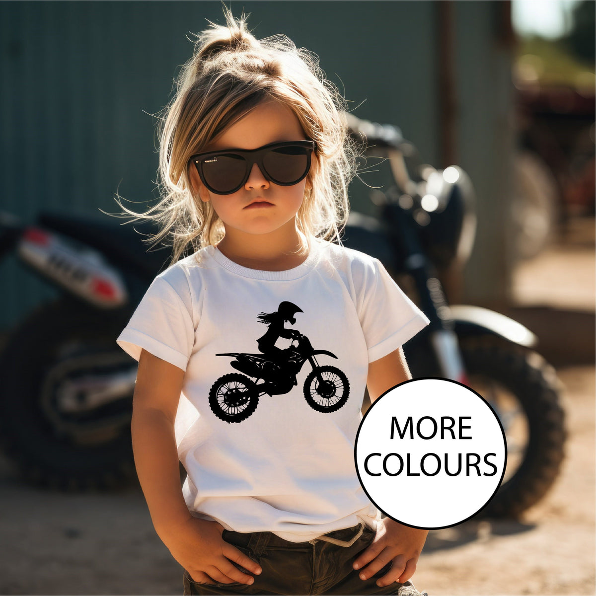 Girls Dirt Bike T-Shirt, Girls Motocross T-Shirt, Girls Dirtbike T-Shirt, Girls Motorcycle T-Shirt, Girls Motorbike T-Shirt