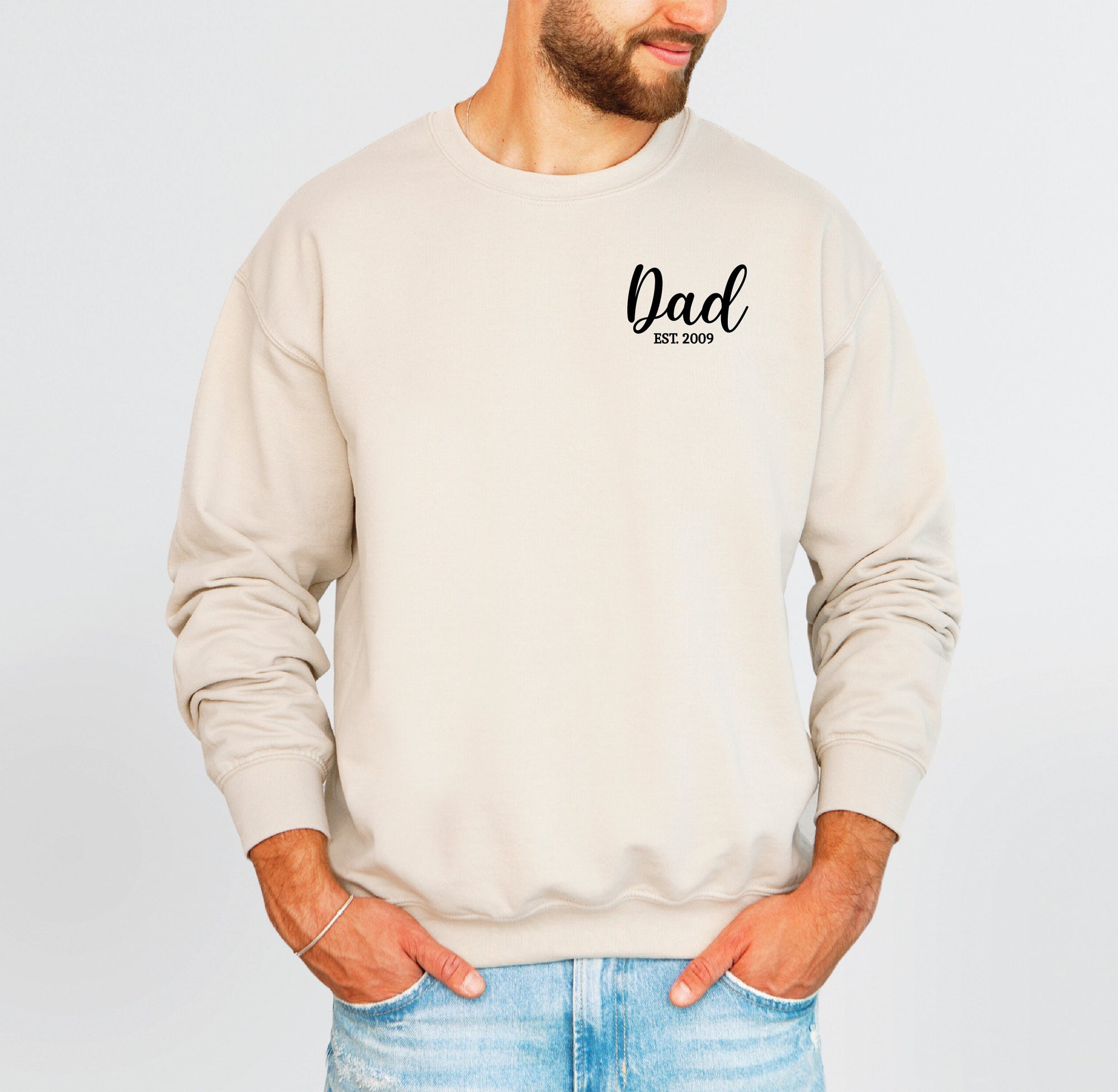 Dad Sweatshirt, Dad Est Sweatshirt, 1st Father's Day Gift, Personalised Dad Gift, Dad Life Jumper, New Dad Gift, Father's Day Jumper