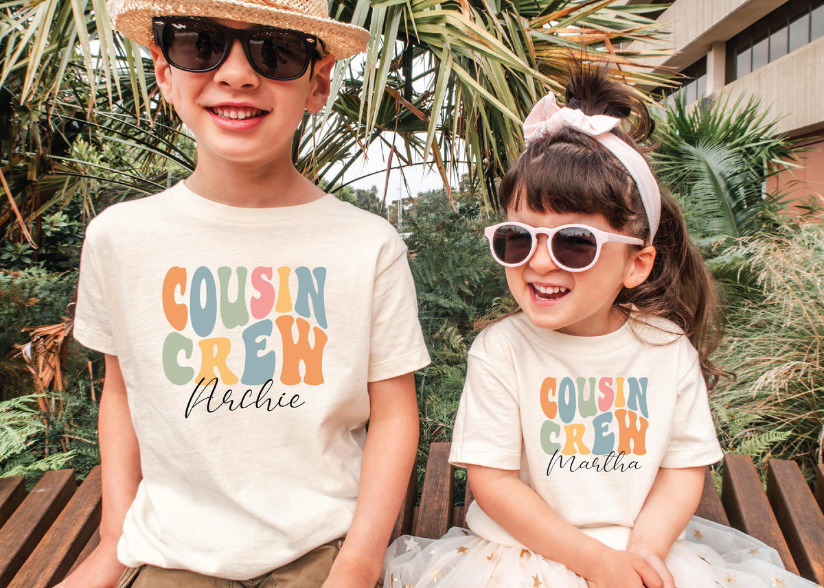 Personalised Cousin Crew T-Shirts, Personalised Cousin Crew Bodysuits, Cousin Announcement, Big Cousin Little Cousin, Matching Cousin Shirts