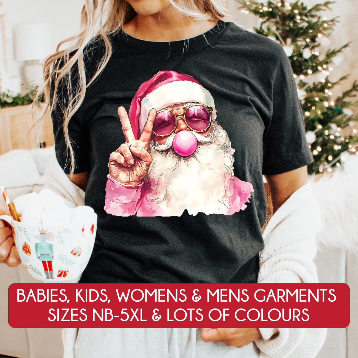 *MORE COLOURS AVAILABLE* Retro Santa T-Shirt