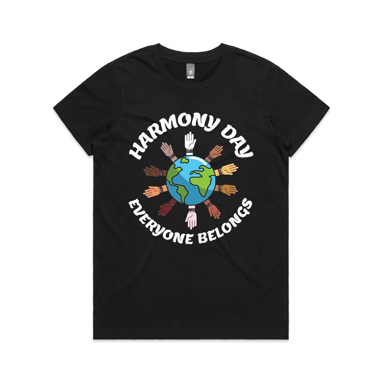 Harmony Day T-Shirt, Harmony Day - 21st March, Orange Harmony Day T-Shirt, Everyone Belongs, School T-Shirt, Babies, Kids, Womens And Mens