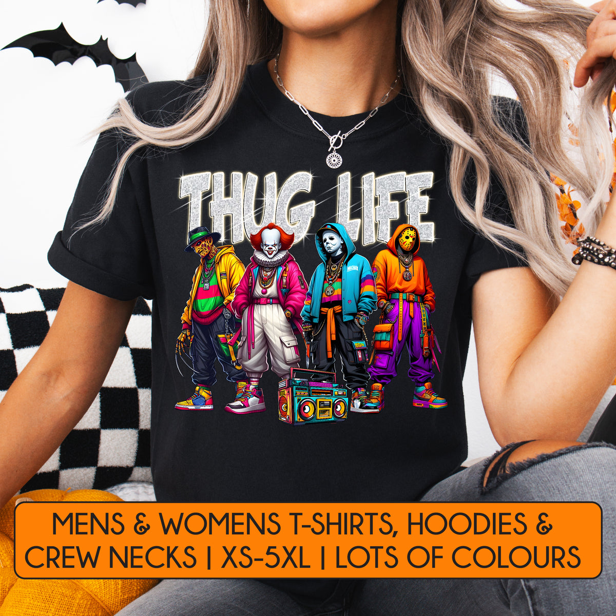 Thug Life Horror Icons T-shirt- Colours and sizes for everyone!