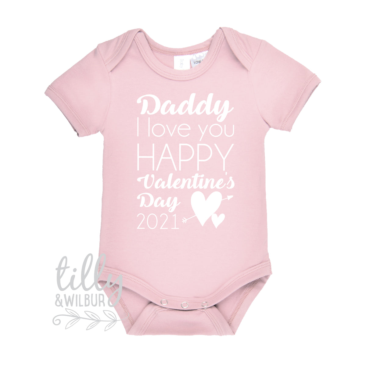 Daddy I Love You Happy Valentine&#39;s Day 2024 Baby Bodysuit