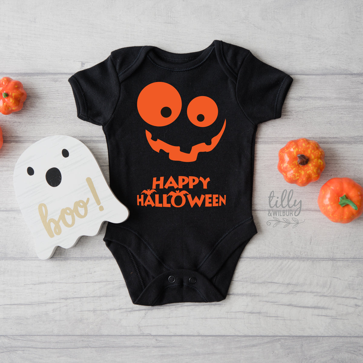 Happy Halloween Baby Bodysuit, Kids or Adults t-shirt, lots of colours available!