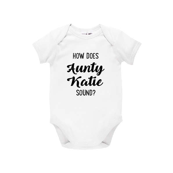 How Does Aunty Sound? Personalised Pregnancy Announcement, You&#39;re Going To Be An Auntie For Sister Aunt Auntie, Family Announcement, U-W-BS