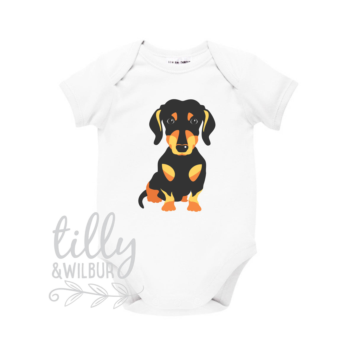 Dachshund Baby Bodysuit, Sausage Dog Baby Clothing, Weiner Clothes, Wiener Baby Outfit,  Dachshund Clothing, Dachshund Lover Outfit, U-W-BS