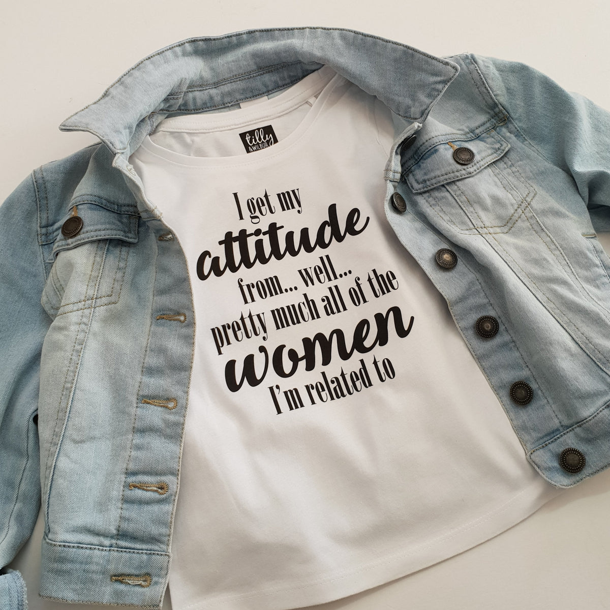 I Get My Attitude From Pretty Much All Of The Women I&#39;m Related To Girls T-Shirt, Funny Girl T-Shirt, Funny Shirt, Girls Clothing, Humour