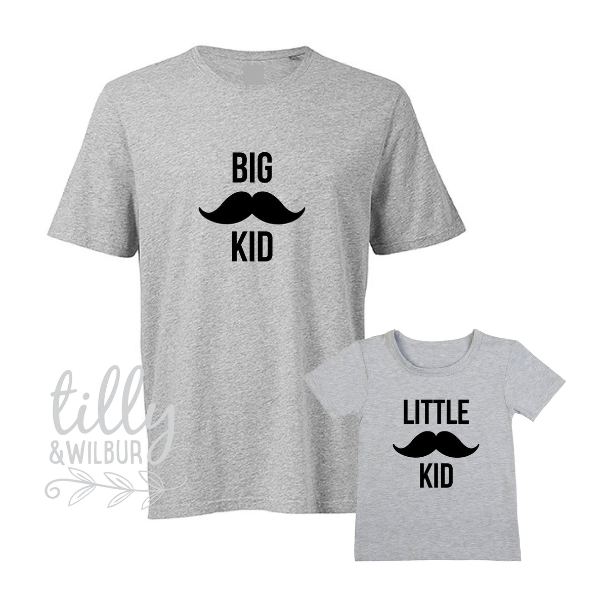 Big Kid Little Kid Matching Shirts, Hipster, Mustache, Father Son, Dad&#39;s Little Mate, Little Mate&#39;s Dad, Matching Daddy Baby, Father&#39;s Day