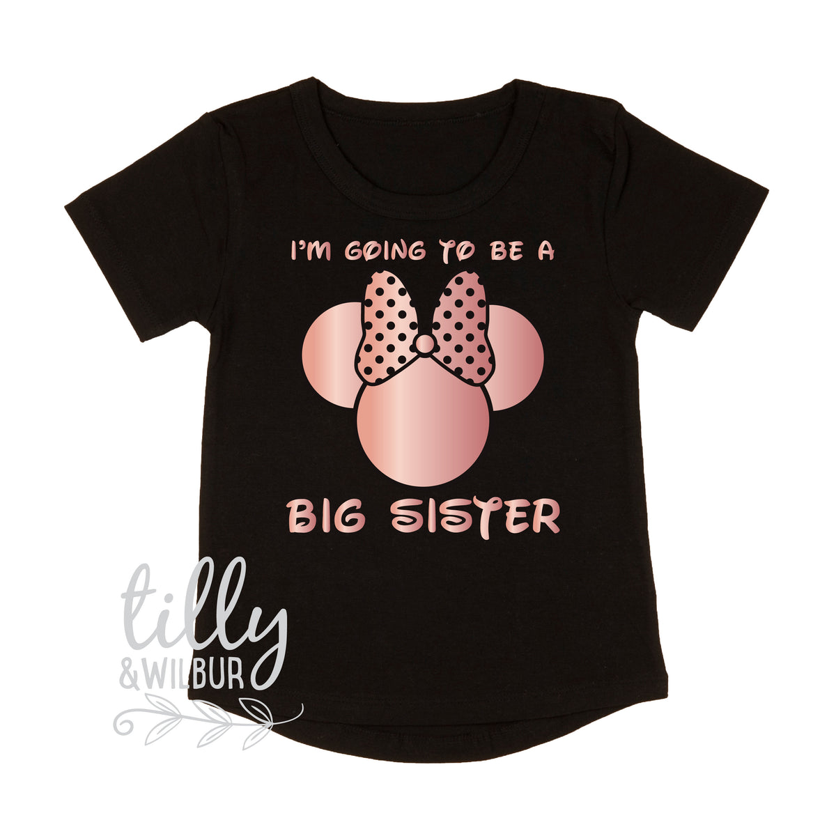 I&#39;m Going To Be A Big Sister T-Shirt for Girls, Minnie Mouse Design, Big Sister Shirt, Pregnancy Announcement, Minnie Mouse Sister T-Shirt