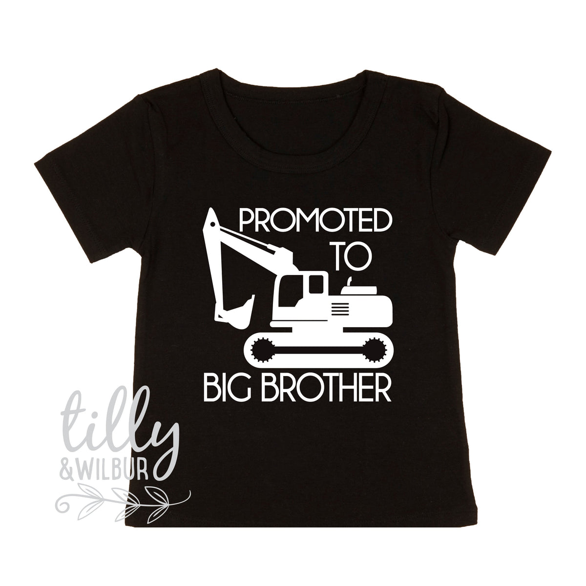 Promoted To Big Brother Excavator T-Shirt For Boys, Big Brother Shirt, I&#39;m Going To Be A Big Brother, Pregnancy Announcement, Boys Clothing