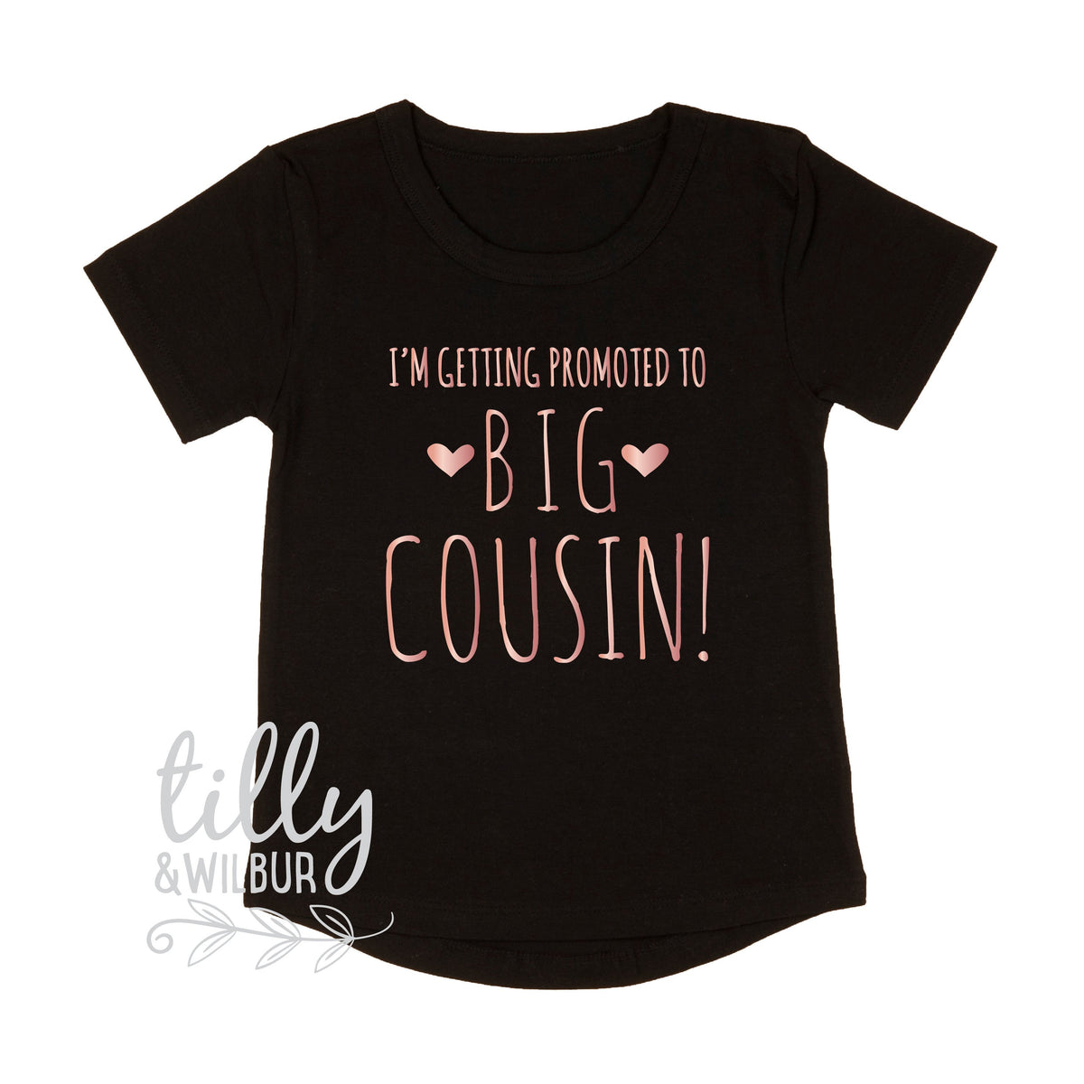 I&#39;m Getting Promoted To Big Cousin Girl&#39;s T-Shirt, Big Cousin T-Shirt, I&#39;m Going To Be A Big Cousin, Girl&#39;s Clothing, Pregnancy Announcement