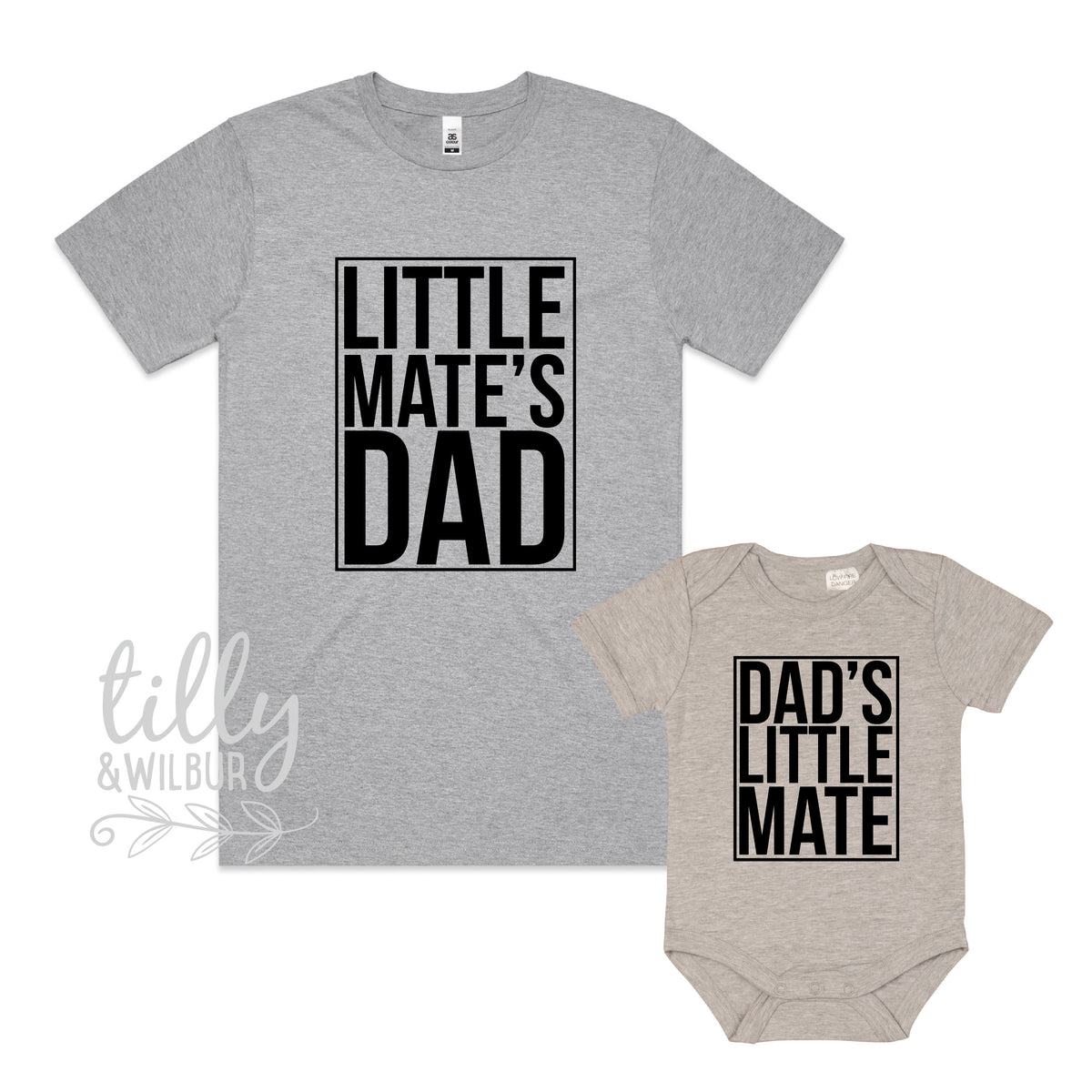 Little Mate&amp;#39;s Dad, Dad&amp;#39;s Little Mate Matching Father&amp;#39;s Day Shirt And Baby Bodysuit, Father And Son Matching Outfits, First 1st Father&amp;#39;s Day