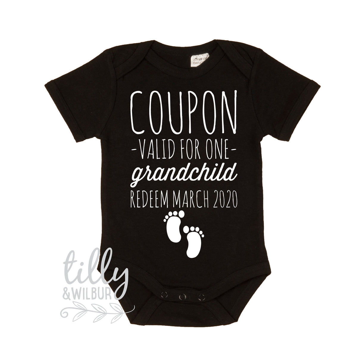 Coupon Valid For One Grandchild Redeem By Date Personalised Pregnancy Announcement Bodysuit, You&amp;#39;re Going To Be Grandparents Announcement