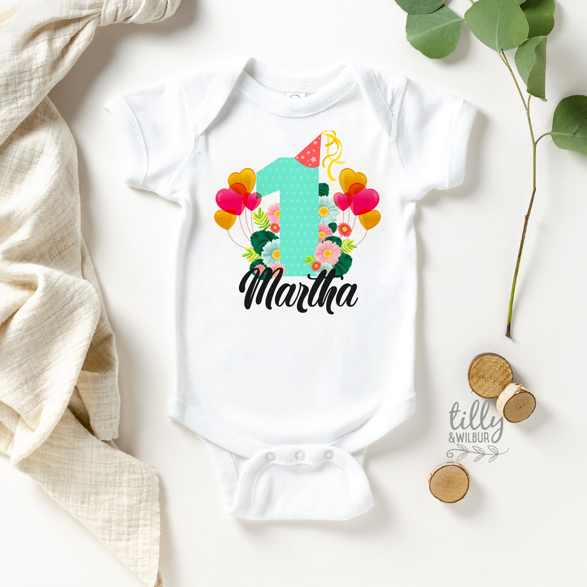 Personalised 1st Birthday Bodysuit, First Birthday Bodysuit, 1st Birthday Gift, First Birthday Gift, Baby&amp;#39;s First Birthday, Baby Is One