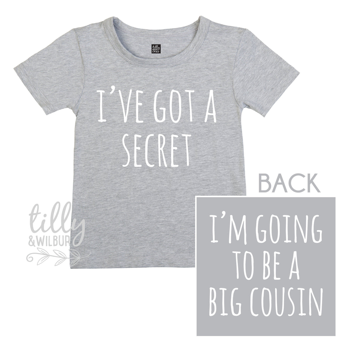 I&amp;#39;ve Got A Secret, I&amp;#39;m Going To Be A Big Cousin Pregnancy Announcement T-Shirt, Big Cousin Shirt, Promoted To Big Cousin, Cousin Gift, Cuz