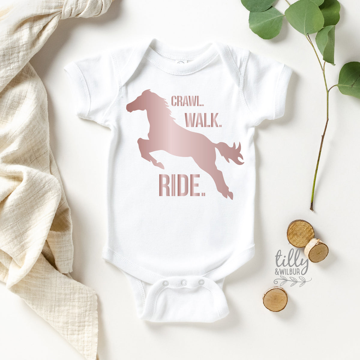 Crawl Walk Ride Bodysuit, New Baby Gift, Baby Shower Gift, Horse Riding Gift, Equestrian Gift, Horse Lover Gift, Horse Clothes, Cowboy Baby