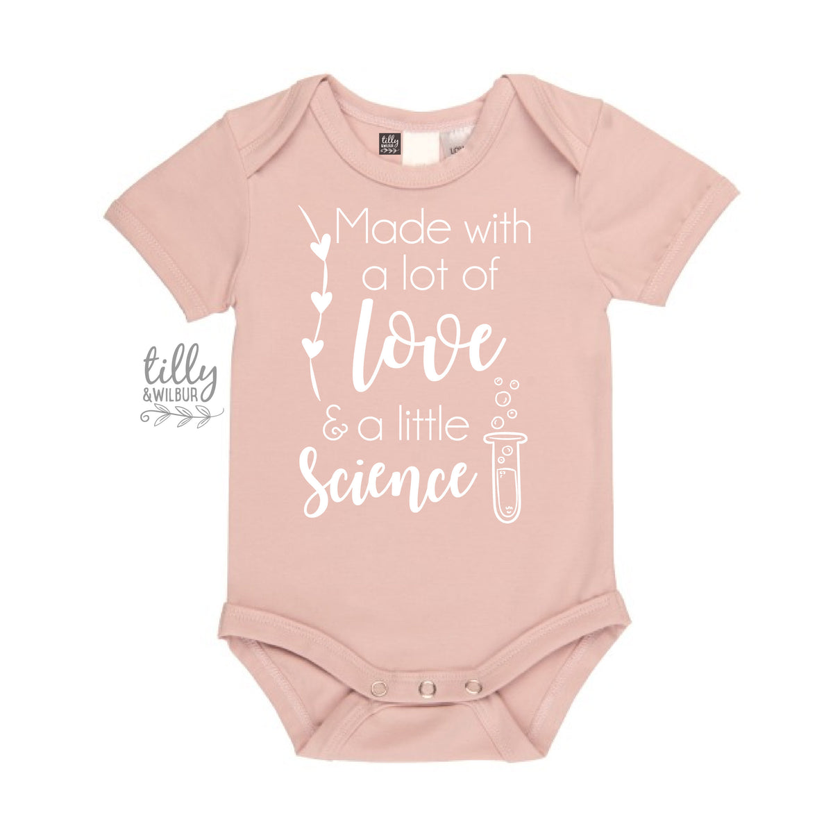 Made With A Lot Of Love And A Little Science Baby Bodysuit, Pregnancy Announcement, IVF Baby, We&amp;#39;re Having A Baby, Worth The Wait, Newborn