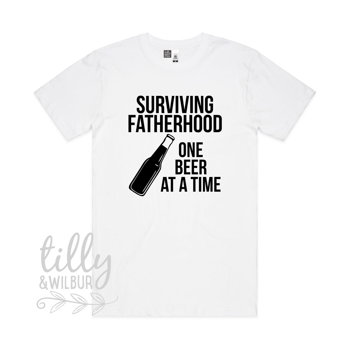 Surviving Fatherhood One Beer At A Time Men&amp;#39;s T-Shirt, Father&amp;#39;s Day T-Shirt, Father&amp;#39;s Day Gift, First Father&amp;#39;s Day, Funny Dad Gift, Dad Tee