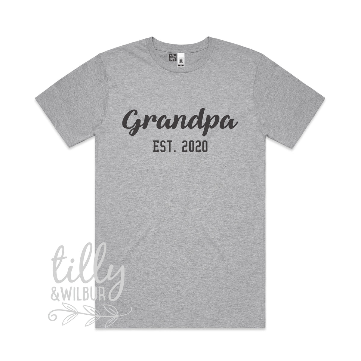 Grandpa Est. T-Shirt, Personalised Pregnancy Announcement Shirt, I&amp;#39;m Going To Be An Grandpa, Baby Shower Gift, Grandparents, Pop, Grandpa