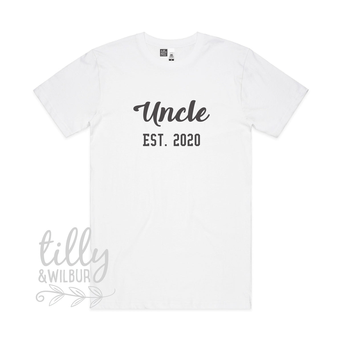 Uncle Est. T-Shirt, Personalised Pregnancy Announcement Shirt, I&amp;#39;m Going To Be An Uncle, Baby Shower Gift, Men&amp;#39;s Clothing, Niece Nephew Gift