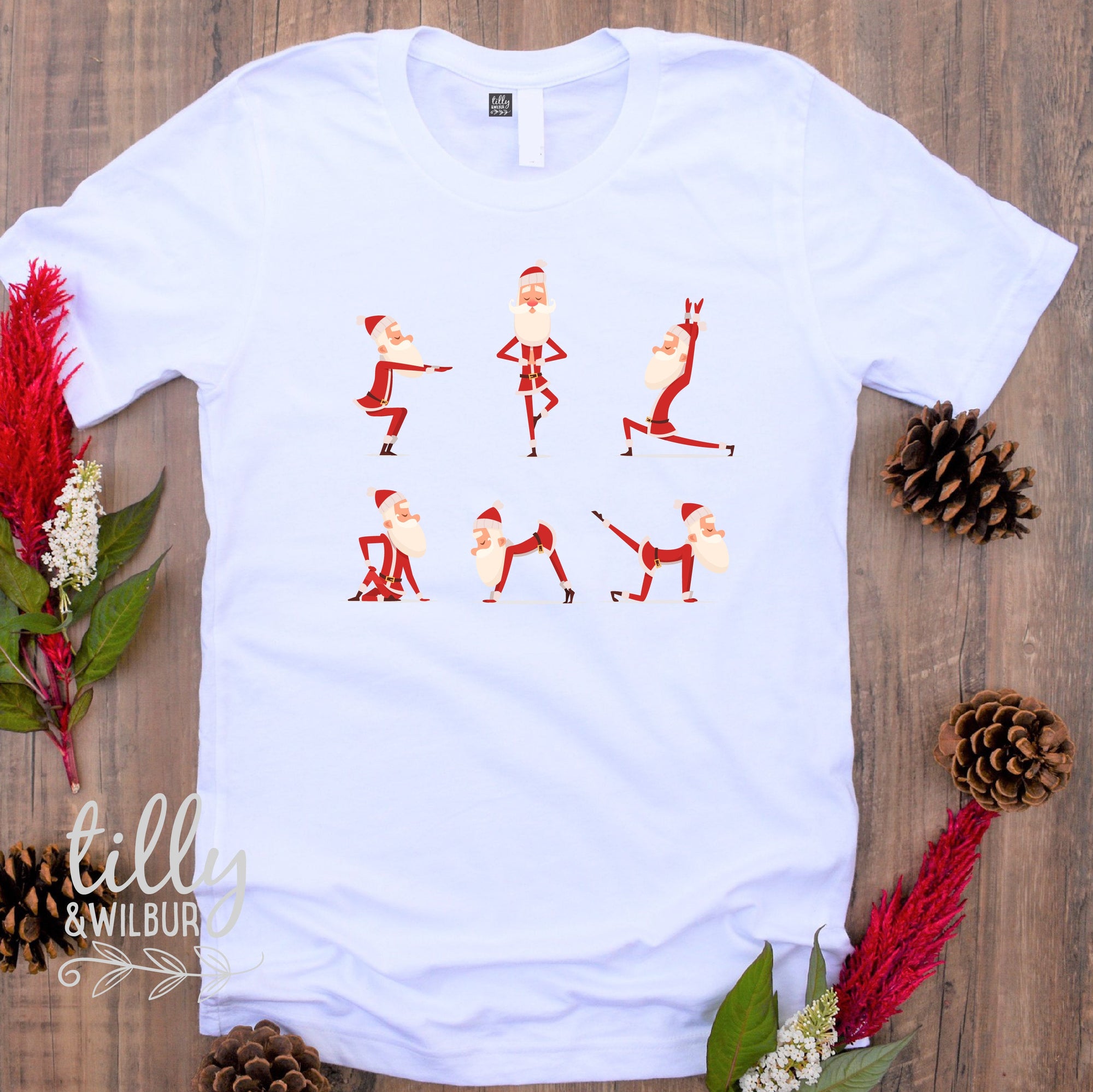 Santa Yoga Christmas T-Shirt, Yoga T-Shirt, Christmas Yoga T-Shirt, Yogi Christmas T-Shirt, Christmas Yoga Gift, Yoga Gift, Yoga Lover Shirt