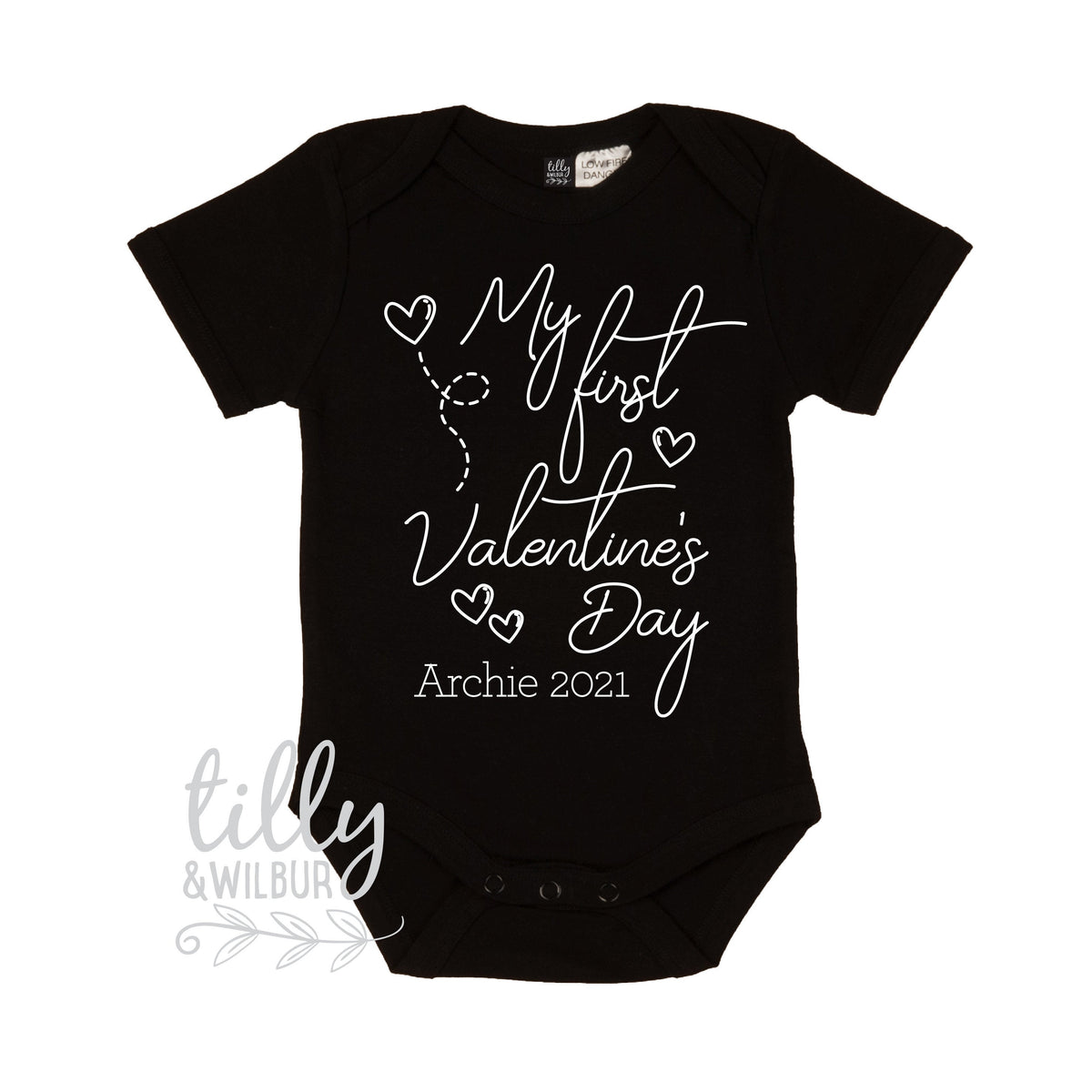 Personalised My First Valentine&amp;#39;s Day 2021 Baby Bodysuit, Personalised Valentine&amp;#39;s Day Bodysuit, 1st Valentine&amp;#39;s Day, Valentine&amp;#39;s Day 2021