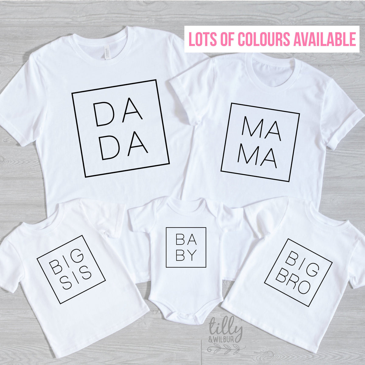 Mama Dada Big Brother Big Sister Baby T-Shirts, Matching Family Shirts, Pregnancy Announcement, Mother&amp;#39;s Day, Father&amp;#39;s Day, Baby Reveal Gift