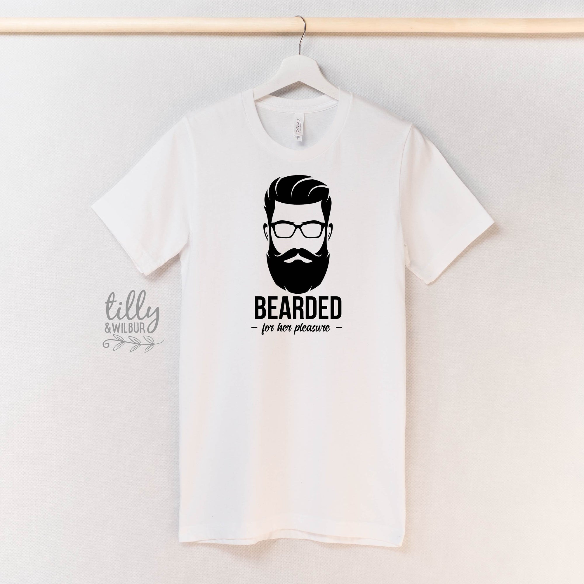 Bearded For Her Pleasure T-Shirt, Funny Beard T-Shirt For Men, Funny Men&#39;s Gift, T-Shirt For Men, Men&#39;s Beard T-Shirt, Men&#39;s Birthday Shirt