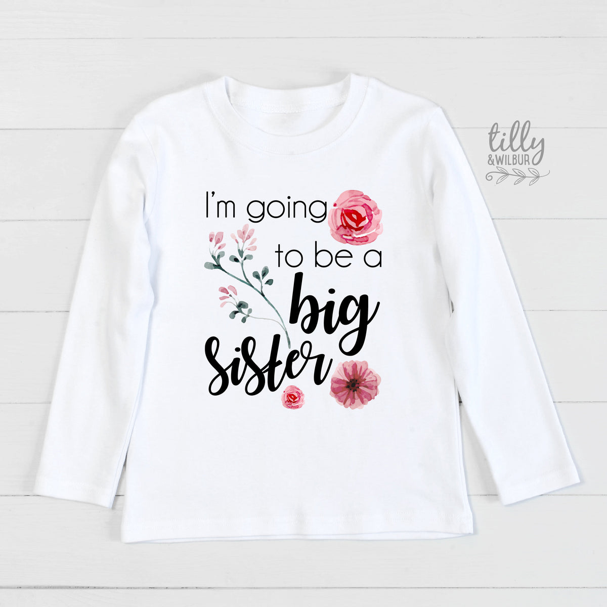 I&amp;#39;m Going To Be A Big Sister T-Shirt For Girls, Pregnancy Announcement Shirt, Pregnancy Announcement, Sister T-Shirt Gift, Big Sister To Be