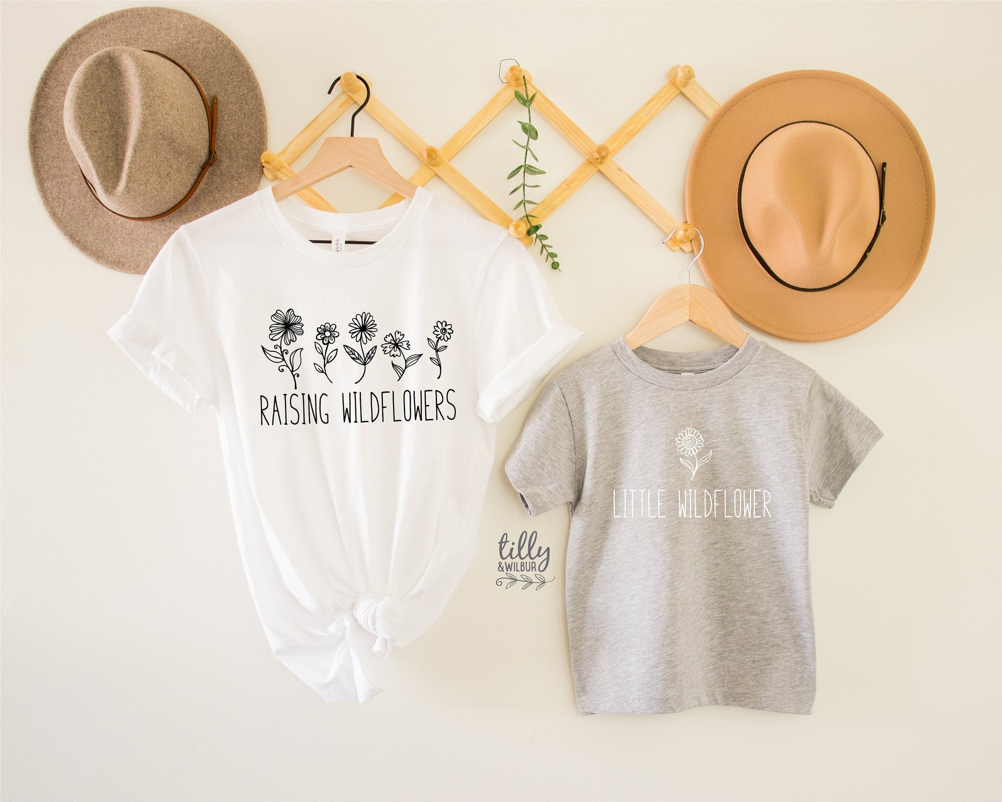 Raising Wildflowers T-Shirt, Little Wildflower T-Shirt, Mummy And Me Outfit, Matching Mummy And Me Shirt, Mum and Baby Shirts, Mother&#39;s Day