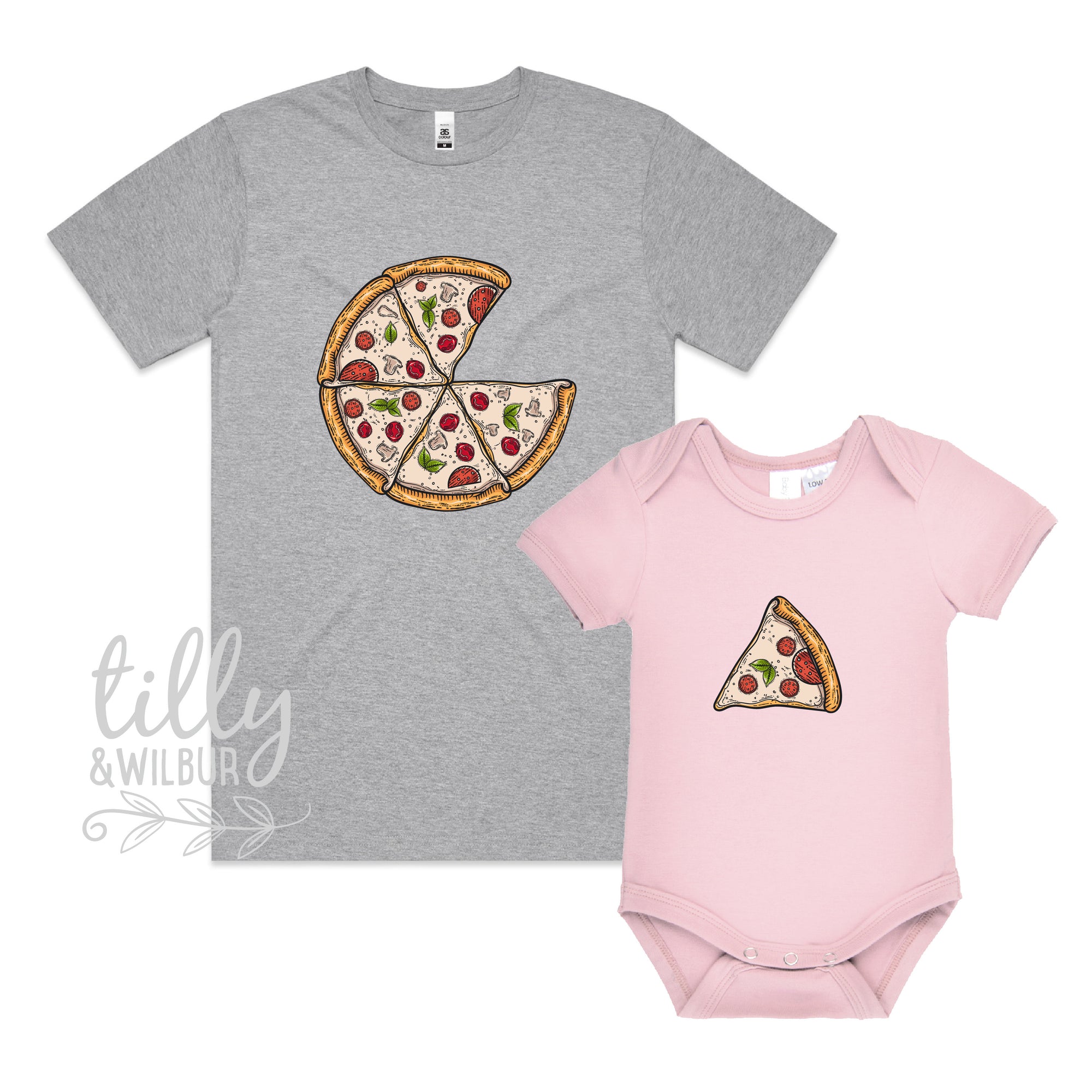 Matching Pizza Slice Family T-Shirts, Daddy And Daughter, Father And Son, Matching Dad Baby, Daddy Daughter, Father&#39;s Day Gift, Newborn Gift