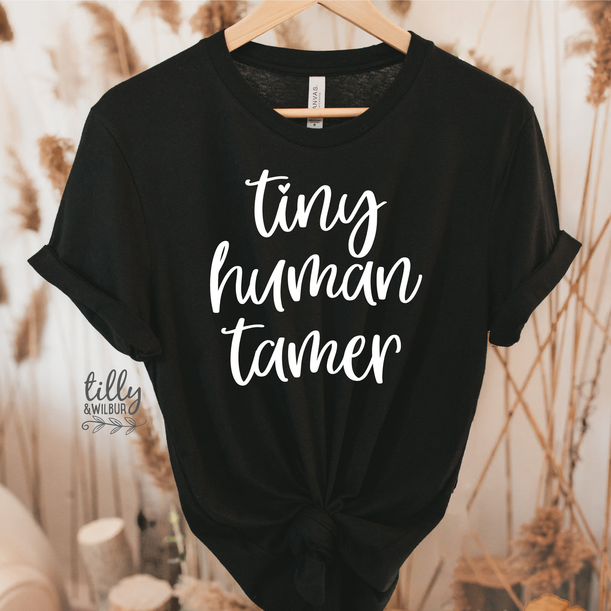 Funny Mum T-Shirt, Tiny Human Tamer T-Shirt, Funny Teacher T-Shirt, Parenting T-Shirt, Mother&amp;#39;s Day T-Shirt, Mum T-Shirt, Funny Mum Gift