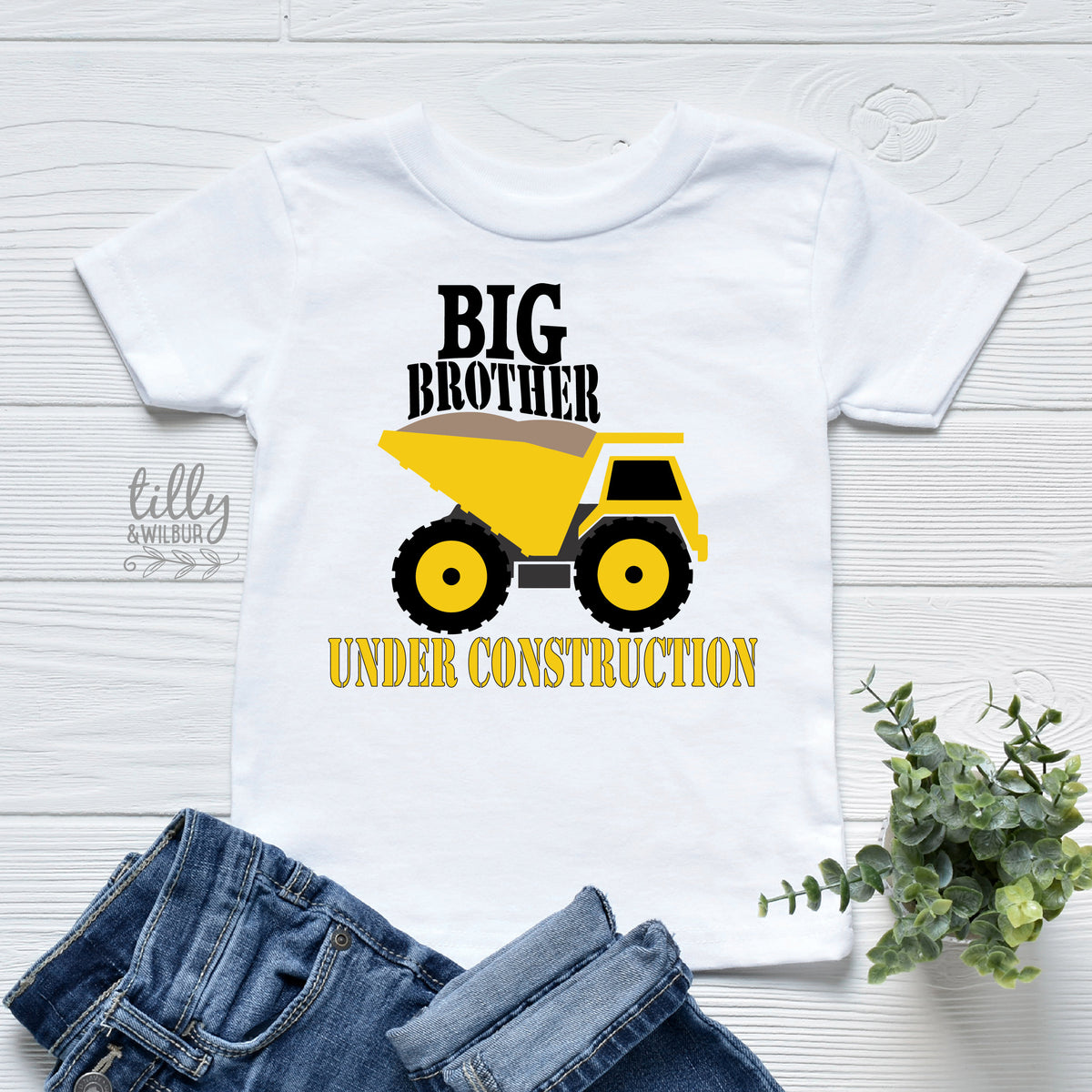 Promoted To Big Brother T-Shirt For Boys, Big Brother Under Construction Shirt, I&amp;#39;m Going To Be A Big Brother Shirt, Pregnancy Announcement