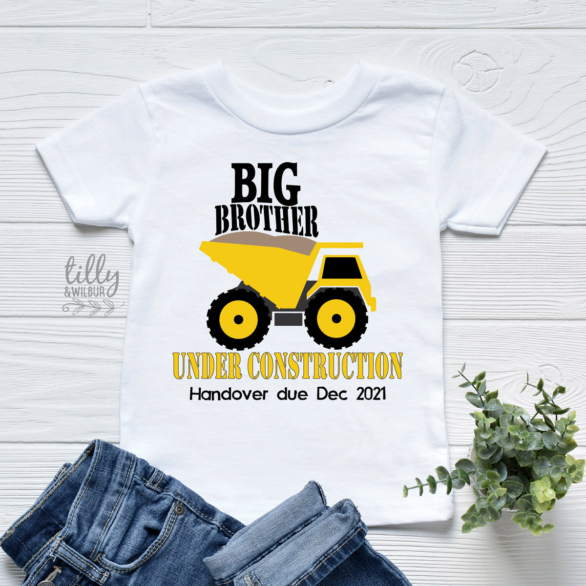 Promoted To Big Brother T-Shirt For Boys, Big Brother Under Construction Shirt, I&amp;#39;m Going To Be A Big Brother Shirt, Pregnancy Announcement