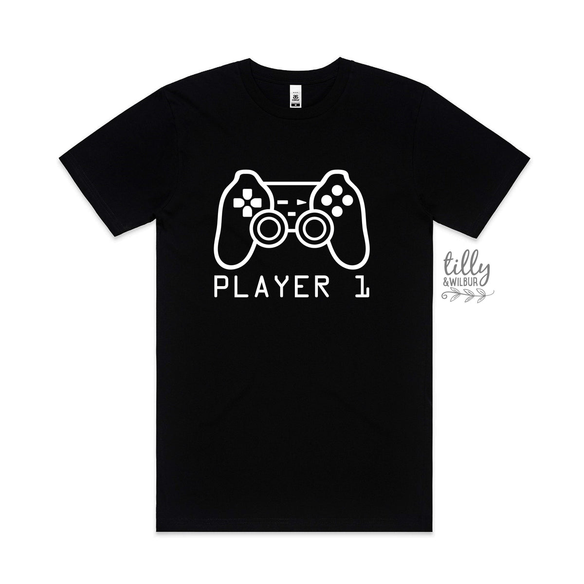 Player 1 T-Shirt, Part Of Player 1 Player 2 Set, Father Son Matching Shirts, Matching Dad Baby, Gaming, Father&amp;#39;s Day Gift, Video Gift, Gamer