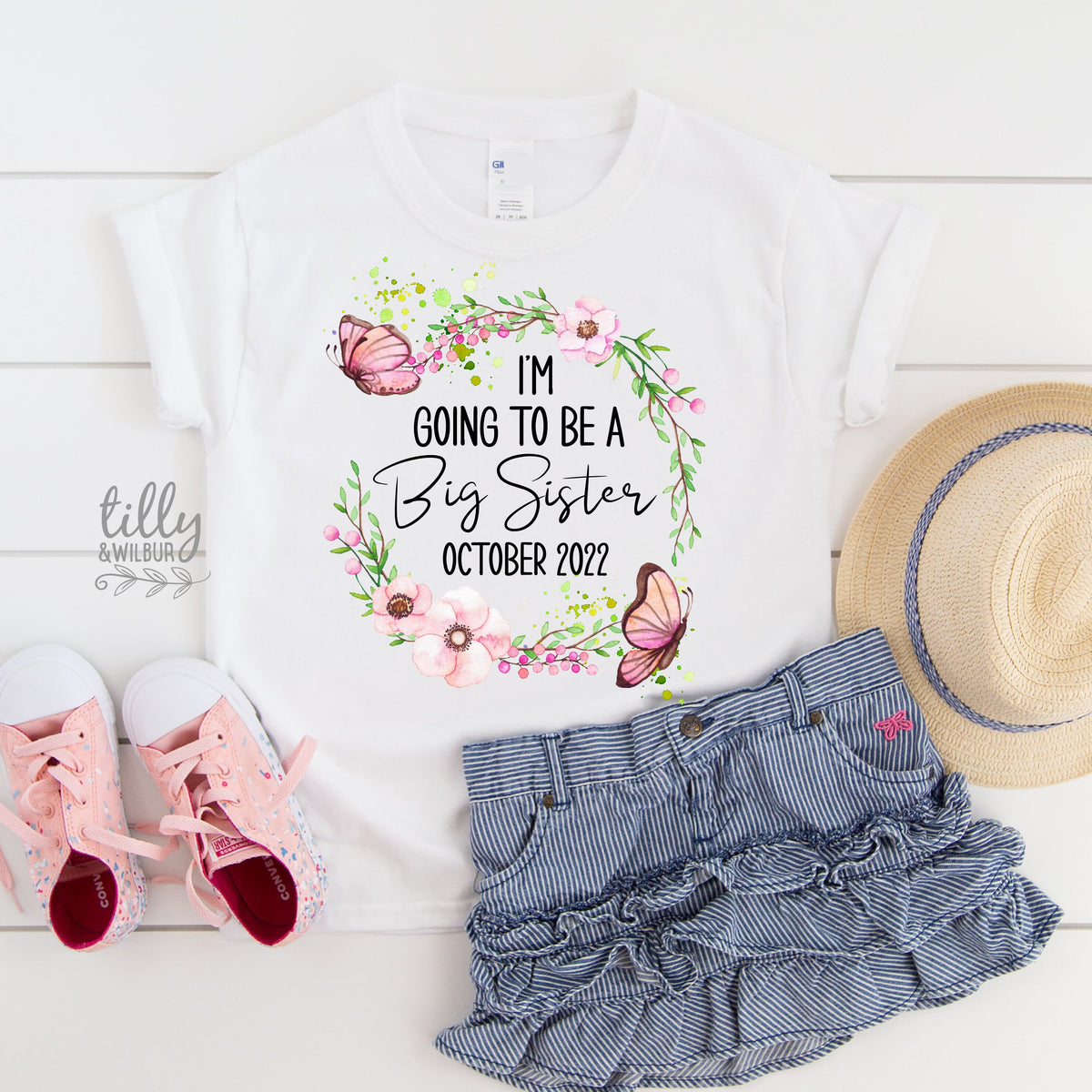 Big Sister T-Shirt, I&#39;m Going To Be A Big Sister With Due Date T-Shirt, Pregnancy Announcement T-Shirt, Big Sis T-Shirt, I&#39;ve Got A Secret,