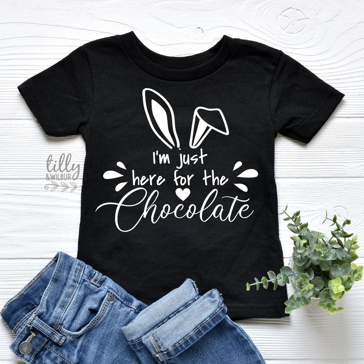 Easter T-Shirt, I&#39;m Just Here For The Chocolate T-Shirt, Easter Egg Hunt T-Shirt, Easter Gift, Chocolate Lover Easter T-Shirt, Funny Easter