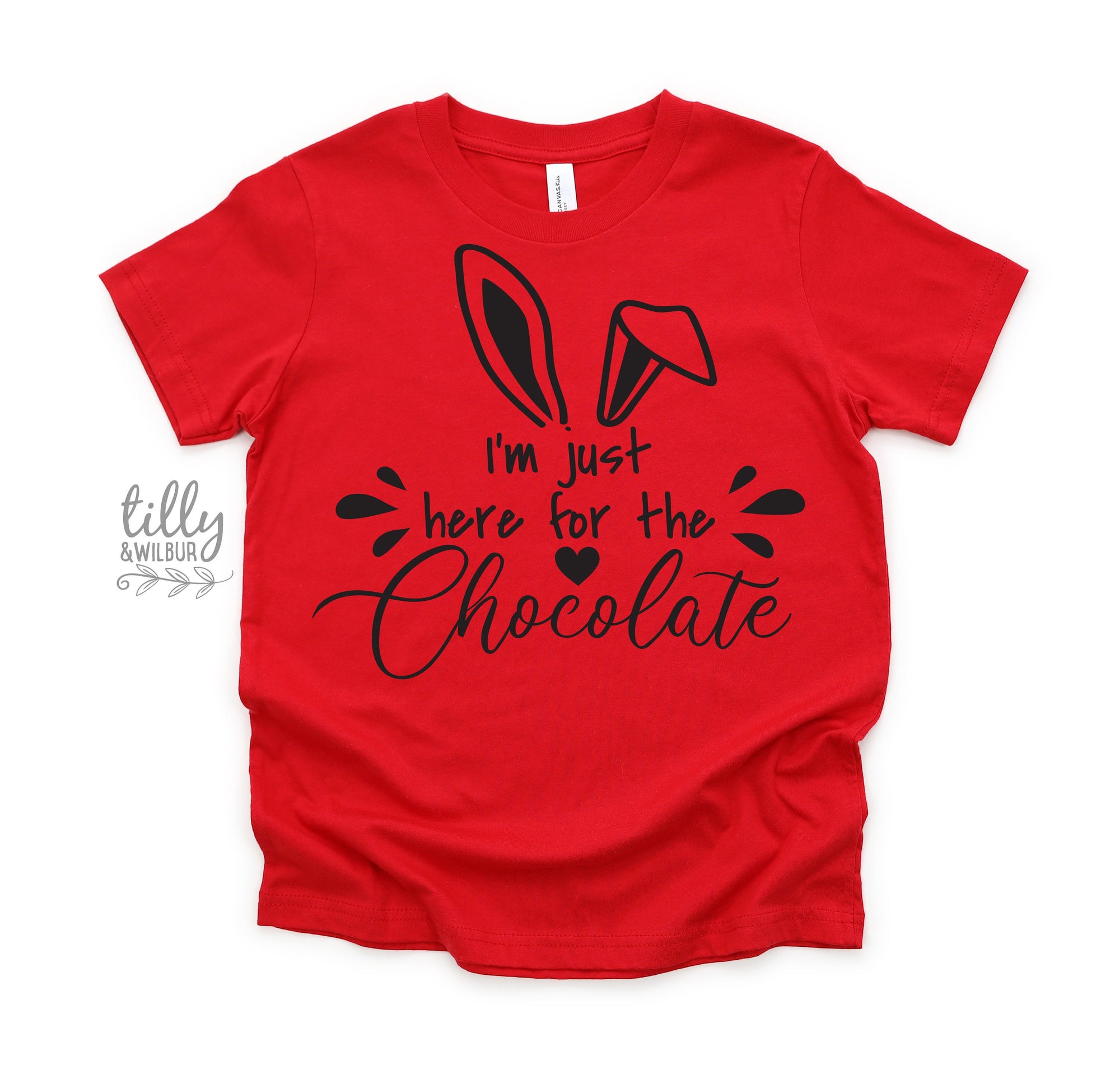 Easter T-Shirt, I'm Just Here For The Chocolate T-Shirt, Easter Egg Hunt T-Shirt, Easter Gift, Chocolate Lover Easter T-Shirt, Funny Easter