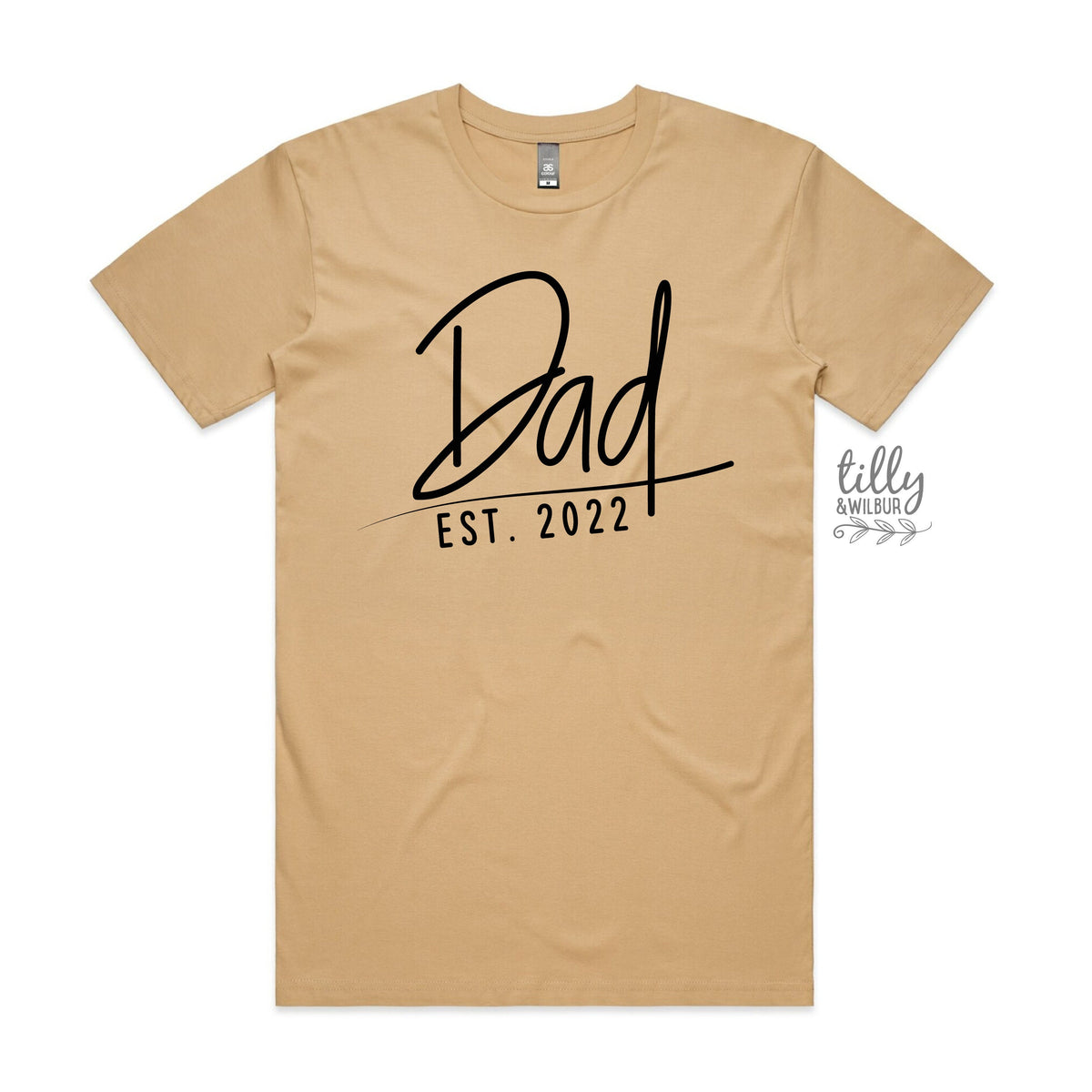 Dad Est. T-Shirt, Personalised Dad T-Shirt, Father&#39;s Day Gift, Men&#39;s Shirt Gift, Pregnancy Announcement Tee, New Dad Gift, Baby Shower Gift