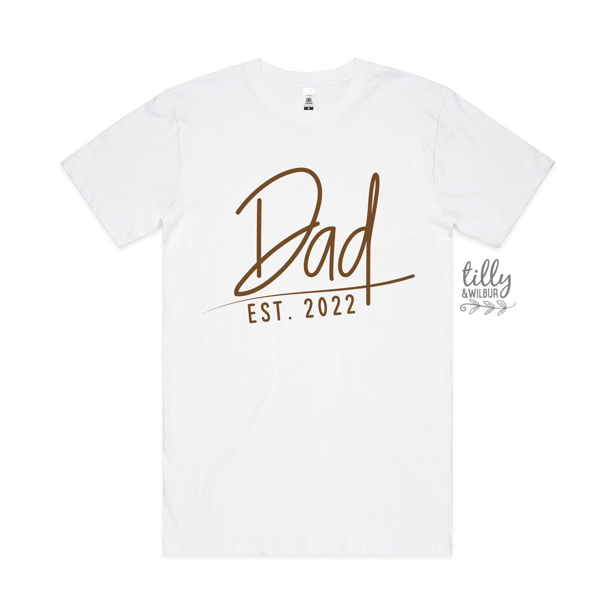 Dad Est. T-Shirt, Personalised Dad T-Shirt, Father&#39;s Day Gift, Men&#39;s Shirt Gift, Pregnancy Announcement Tee, New Dad Gift, Baby Shower Gift