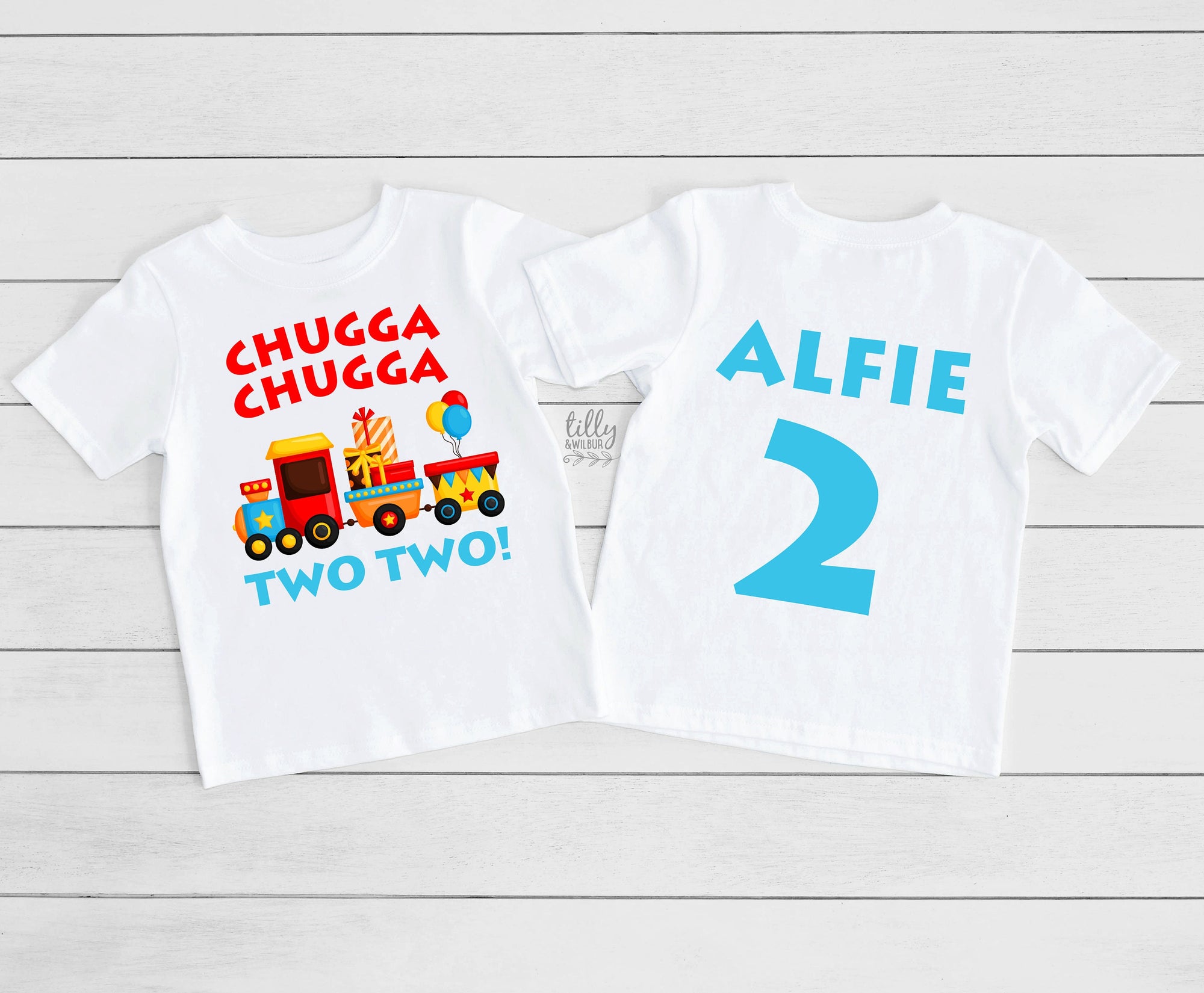 Two Birthday T-Shirt, Chugga Chugga Two Two T-Shirt, 2nd Birthday T-Shirt, 2nd Second Birthday Tee, Boys 2nd Birthday, Boys Birthday T-Shirt