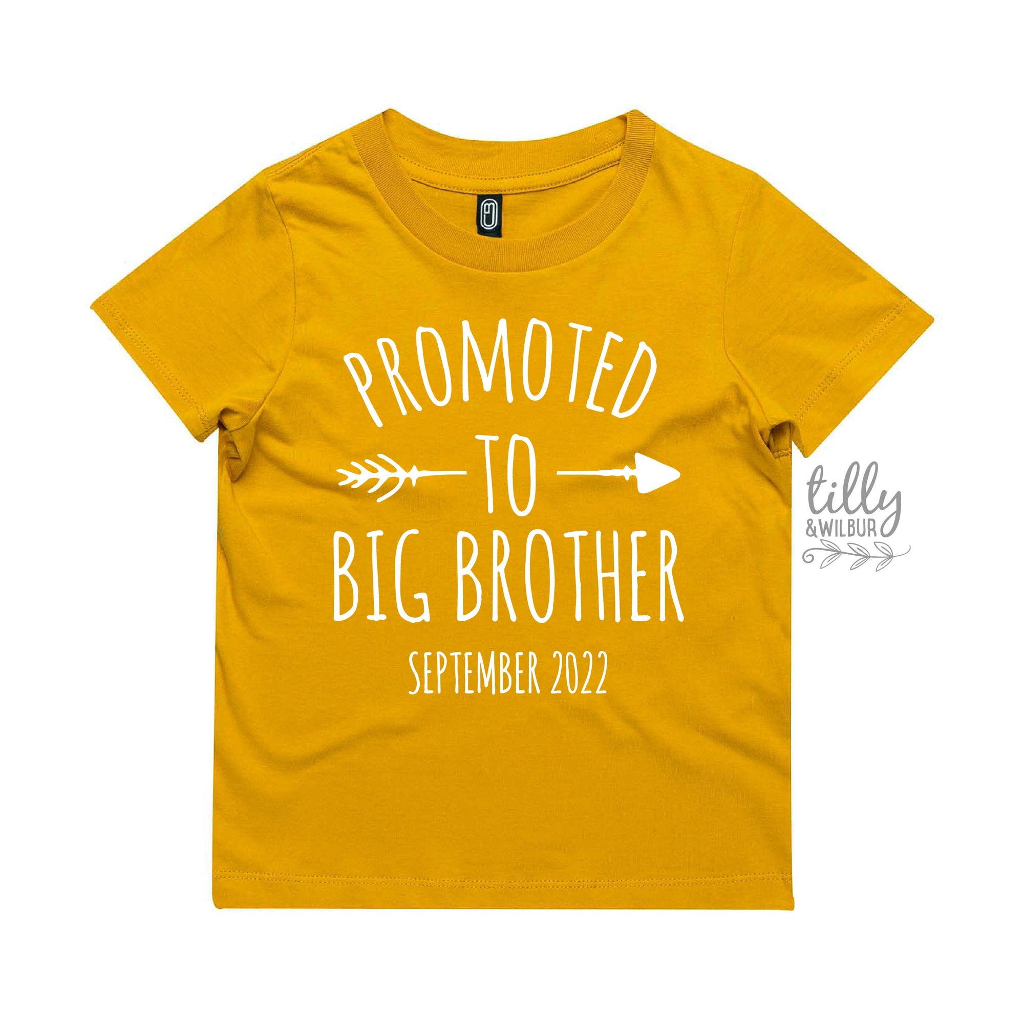 Promoted To Big Brother T-Shirt For Boys, Personalised Due Date, Big Brother Shirt, I'm Going To Be A Big Brother, Pregnancy Announcement