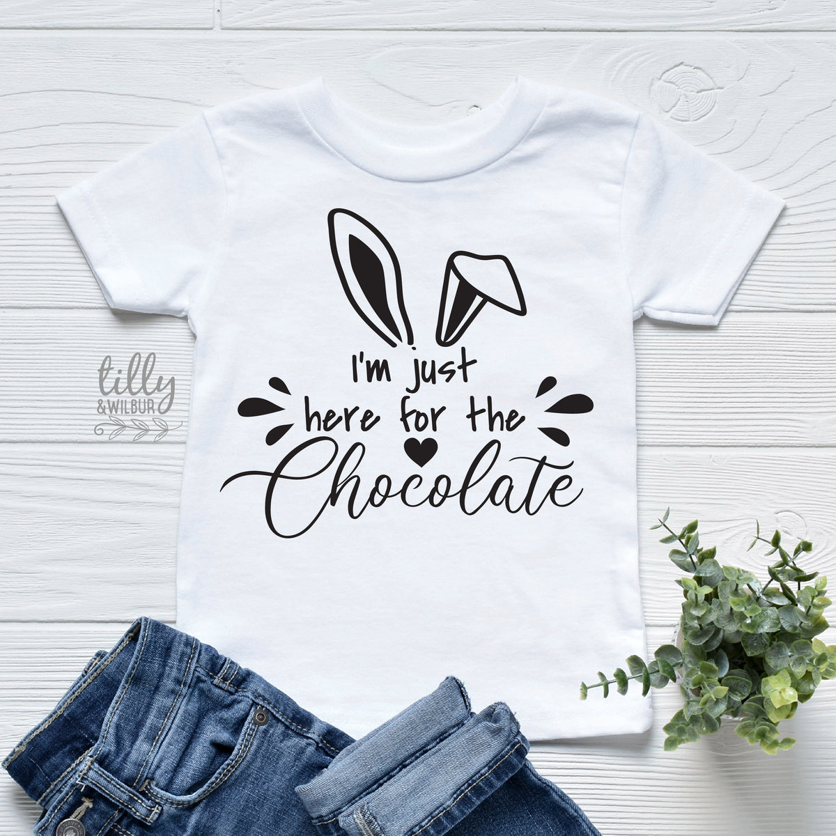 Easter T-Shirt, I&#39;m Just Here For The Chocolate T-Shirt, Easter Egg Hunt T-Shirt, Easter Gift, Chocolate Lover Easter T-Shirt, Funny Easter