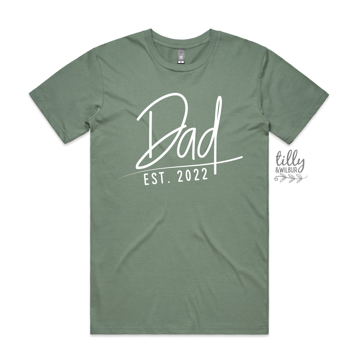 Dad Est. T-Shirt, Personalised Dad T-Shirt, Father&#39;s Day Gift, Men&#39;s Shirt Gift, Pregnancy Announcement Tee, New Dad Gift, Baby Shower Gift