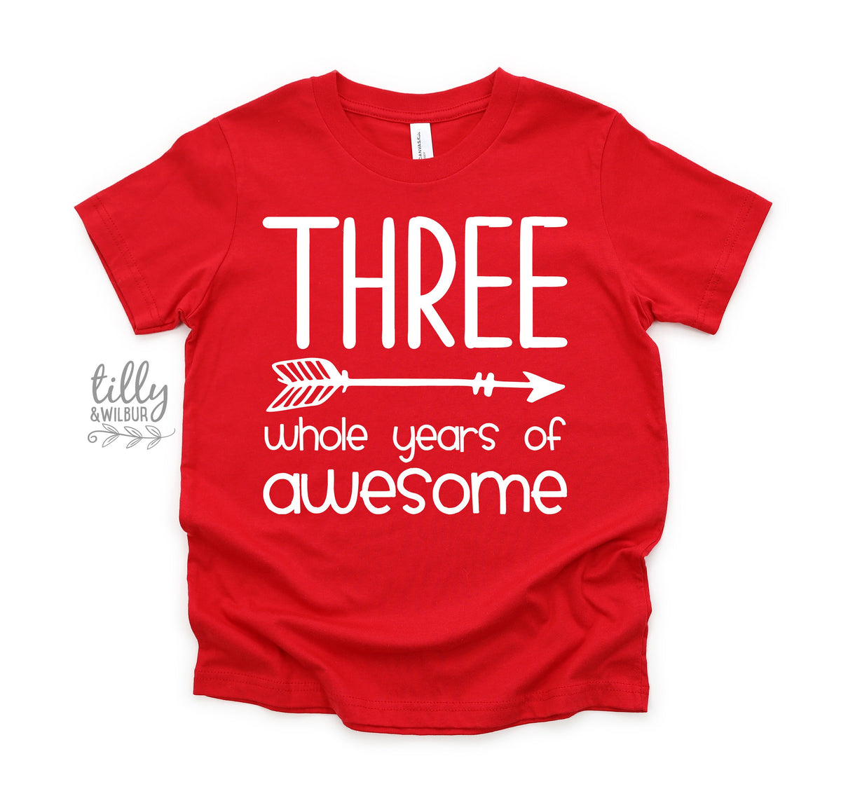 Three Whole Years Of Awesome Birthday T-Shirt, Boy&#39;s 3rd Birthday T-Shirt, Third Birthday Gift, 3rd Birthday Outfit, 3rd Birthday Boy Gift