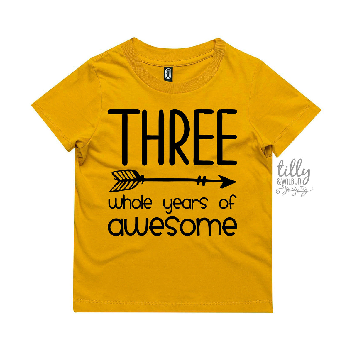 Three Whole Years Of Awesome Birthday T-Shirt, Boy&#39;s 3rd Birthday T-Shirt, Third Birthday Gift, 3rd Birthday Outfit, 3rd Birthday Boy Gift