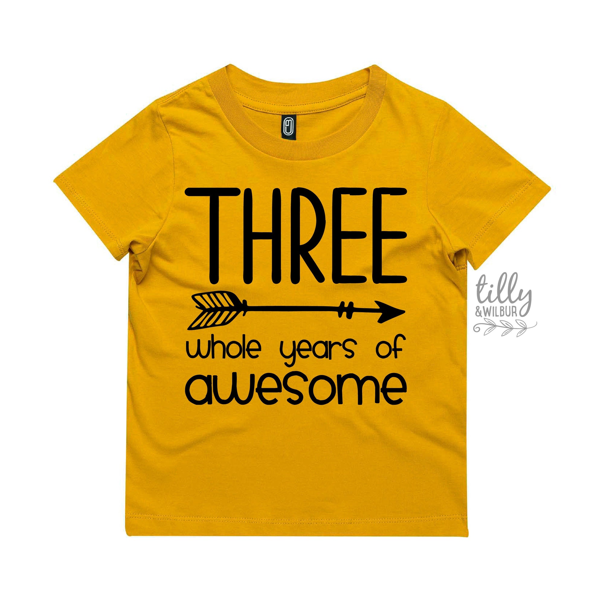 Three Whole Years Of Awesome Birthday T-Shirt, Boy's 3rd Birthday T-Shirt, Third Birthday Gift, 3rd Birthday Outfit, 3rd Birthday Boy Gift