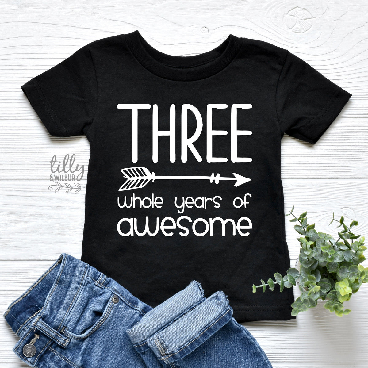 Three Whole Years Of Awesome Birthday T-Shirt, Boy&#39;s 3rd Birthday T-Shirt, Third Birthday Gift, 3rd Birthday Outfit, 3rd Birthday Boy Gift