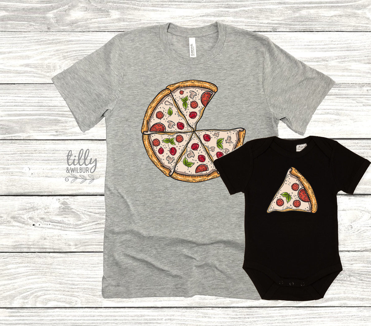 Matching Pizza Slice Family T-Shirts, Father And Son, Mother And Daughter, Matching Dad Baby, Daddy Daughter, Father&#39;s Day Gift, Newborn